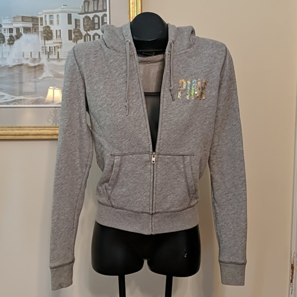 PINK Victoria's Secret Jackets & Blazers - PINK gray jacket size x-small